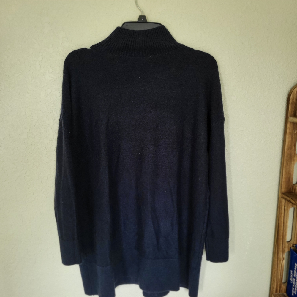 LOFT Navy Cable Knit Sweater